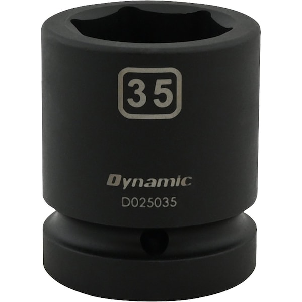 1" Drive Standard Socket, Black Phosphate, Tools 35MM X 1" Drive, 6 Point Standard Length
